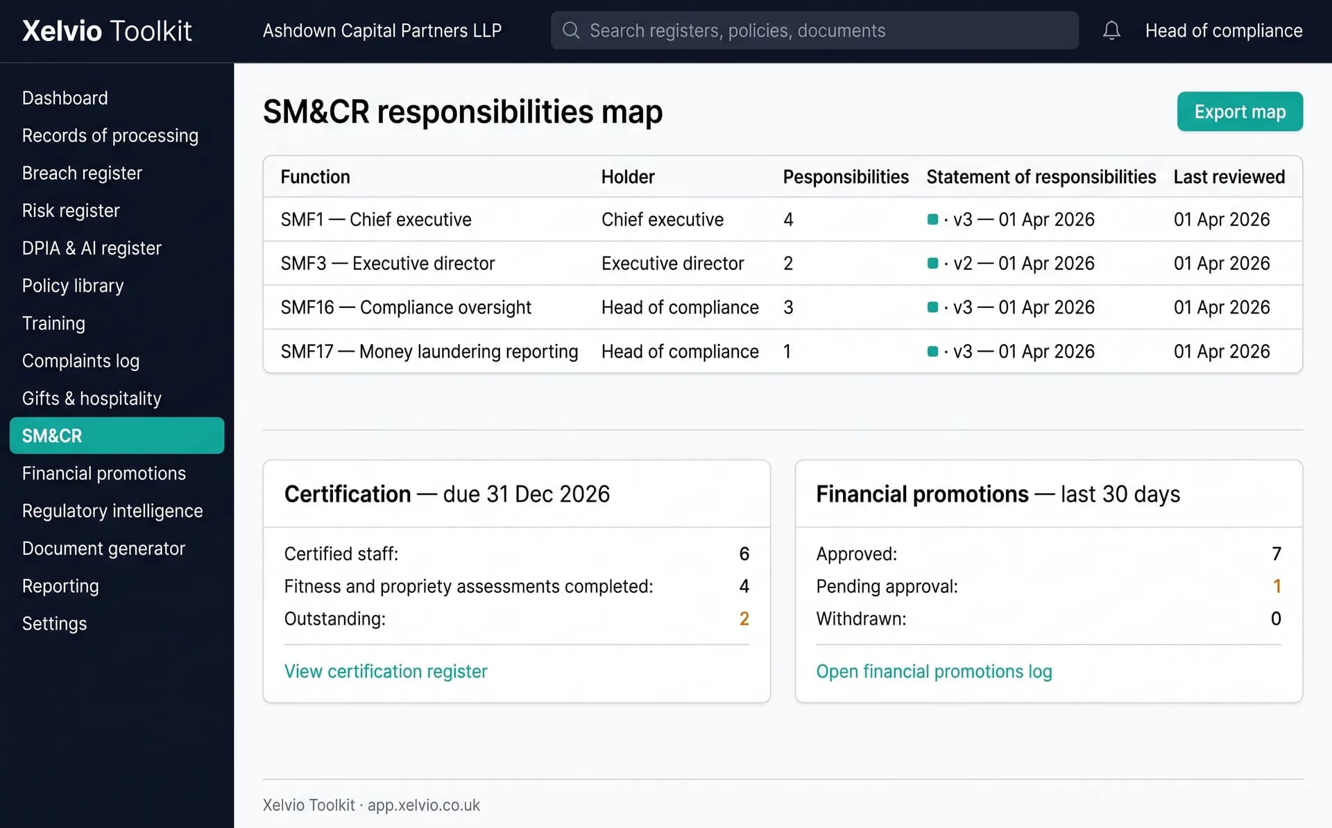 Toolkit SM&CR and financial promotions